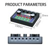 H Podcast Microphone Sound Card V8S Microphone Sound Mixer live sound card Audio Mixing Console Amplifier for Livestreaming 
