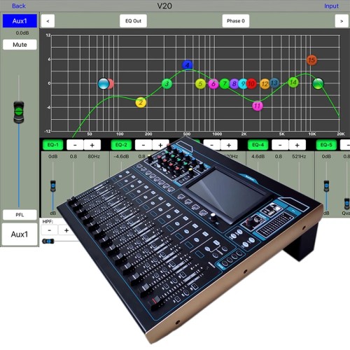 Shenndare V20 Professional Digital Mixer 20 channel  digital Mixing Audio System  for  Dj Professional Audio mixer console Stage 