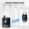 Debra ER-MINI Wireless In-Ear Monitor System, Rechargeable Portable Audio Monitors, UHF Free FM for Bands, Small Concerts - 44