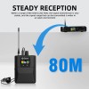 Debra M-PROI Wireless Audio System 560-690MHz Bluetooth 24bit/44.1kHz 7ms Delay 80m Range for Studio/Live Performance 