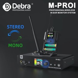 Debra M-PROI Wireless Audio System 560-690MHz Bluetooth 24bit/44.1kHz 7ms Delay 80m Range for Studio/Live Performance 