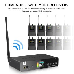 Debra M-PROI Wireless Audio System 560-690MHz Bluetooth 24bit/44.1kHz 7ms Delay 80m Range for Studio/Live Performance 