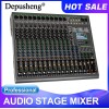 14 Channels Digital Professional Audio Console Mixer Depusheng TG14 Mixing DJ Console USB with 48V Phantom Power Built-in 99 Rev 