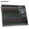 14 Channels Digital Professional Audio Console Mixer Depusheng TG14 Mixing DJ Console USB with 48V Phantom Power Built-in 99 Rev 