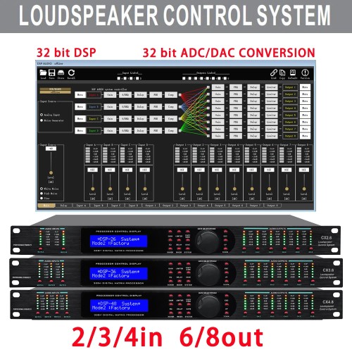 SENMICRE CX4.8 Complete Loudspeaker Management System 4IN 8OUT  Digital Processor Professional Driver Rack Pro Audio Processor 