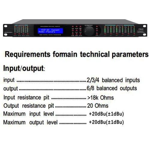 SENMICRE CX4.8 Complete Loudspeaker Management System 4IN 8OUT  Digital Processor Professional Driver Rack Pro Audio Processor 