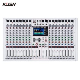 16 Channel Digital Console 99 DSP Professional Sound Mixer Powered Audio Mixing Console Power Soundcraft with Bluetooth USB - 44