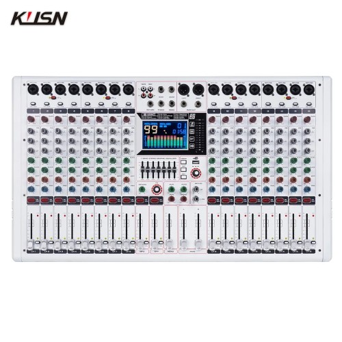 16 Channel Digital Console 99 DSP Professional Sound Mixer Powered Audio Mixing Console Power Soundcraft with Bluetooth USB - 44