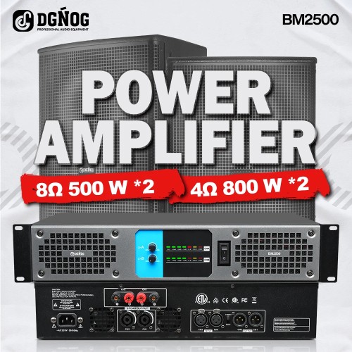 Power Amplifier BM2500 800w 4ohm Professional Digital Audio Amplifier DJ Equipment for Speaker Subwoofer Stage Wedding KTV Home 