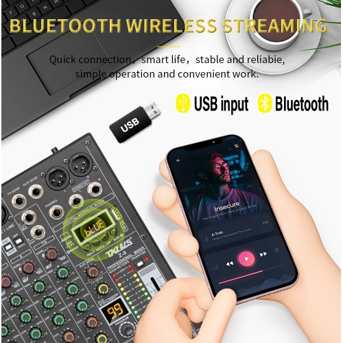 TKL Z-8 Professional 8channel Mixing 99DSP Console Balance Bluetooth USB Interface Party Stage Family 