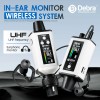 Debra Audio UHF IEM EMX-1 Wireless Monitoring System Portable Rechargeable with 16 Adjustable Frequency On The Screen 