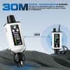 Debra Audio UHF IEM EMX-1 Wireless Monitoring System Portable Rechargeable with 16 Adjustable Frequency On The Screen 