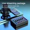 F9 Live Sound Card Voice Changed Colorful Light 48V Phantom Power Professional 5 Channel Sound Card Live Streaming Dj Equipment 