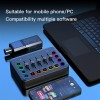 F9 Live Sound Card Voice Changed Colorful Light 48V Phantom Power Professional 5 Channel Sound Card Live Streaming Dj Equipment 