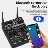 Audio Mixer 4 Channel High Power Amplifie Sound mixing with Microphone Depusheng UF4-M Digital Board Console for Karaoke Stage 