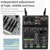 Audio Mixer 4 Channel High Power Amplifie Sound mixing with Microphone Depusheng UF4-M Digital Board Console for Karaoke Stage 