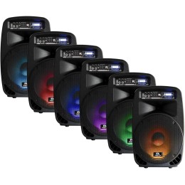 PRORECK Dance 12 Portable 12-Inch 1000 Watts 2-Way Powered PA Speaker System Combo Set with Bluetooth/USB/SD Card Reader/FM
