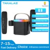TANALAZ K8 Karaoke Machine Portable Bluetooth 5.1 PA Speaker System with 1-2 Wireless Microphones Home Family Singing Child Gift 