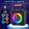 T17 Karaoke Machine Comes with 2 Wireless Karaoke Microphones, Portable Bluetooth Speaker Home Karaoke 0K System, with Rgb Colorful Lights 