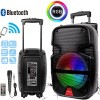 3000 Watts Wireless Portable Party Bluetooth Speaker With Microphone & Remote 8" Subwoofer High Quality Big Sound 