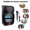 3000 Watts Wireless Portable Party Bluetooth Speaker With Microphone & Remote 8" Subwoofer High Quality Big Sound 