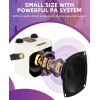 High Power Karaoke Bluetooth Speaker Portable 360 Stereo Surround Waterproof Wireless Subwoofer with 2 Mic Boombox music player 