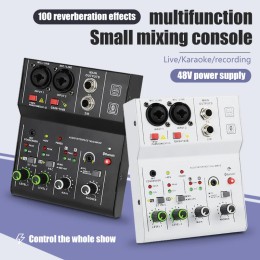 2 Channels Professional portable Audio Interface sound card console mini USB MIXER for Guitar Recording Studio Singing 