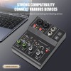 2 Channels Professional portable Audio Interface sound card console mini USB MIXER for Guitar Recording Studio Singing 