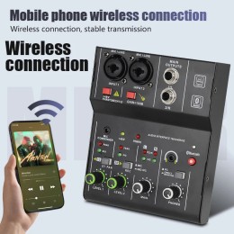 2 Channels Professional portable Audio Interface sound card console mini USB MIXER for Guitar Recording Studio Singing 