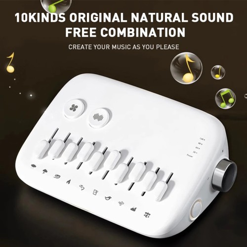 1pc Mini Sleep Sound Machine 10 Soothing Nature Sounds Portable Mini Sleep Sound Machine, Noise Cancelling With Breathing Light 