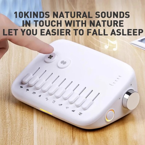 1pc Mini Sleep Sound Machine 10 Soothing Nature Sounds Portable Mini Sleep Sound Machine, Noise Cancelling With Breathing Light 