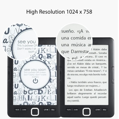 Digital Electric Book Reader Clear Display 6 Inch Text Annotation Ink Screen Book Reader with 8G Storage for Commuting for Home 