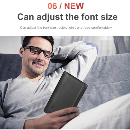 E Reader 7in Color  LCD 16:9 Screen HD 800x480 380MHz Black Protective Case Portable E Reader for EPUB PDF TXT E Reader 