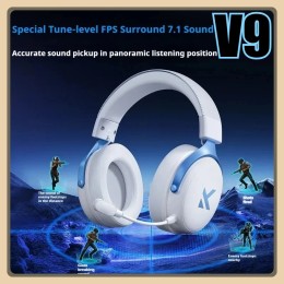 MCHOSE V9 Pro Bluetooth Music Esports Gaming Headphones 3-mode Wireless Noise Reduction Mic Customized Head-mounted Accessories 