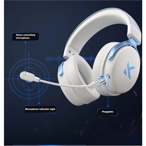 MCHOSE V9 Pro Bluetooth Music Esports Gaming Headphones 3-mode Wireless Noise Reduction Mic Customized Head-mounted Accessories 