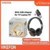 H7 Tv Bluetooth Headphone Wireless Headphone With USB Adaptor Headset Noise Cancelling Stereo Bass Earphone Foldable for TV PC - AliExpress 