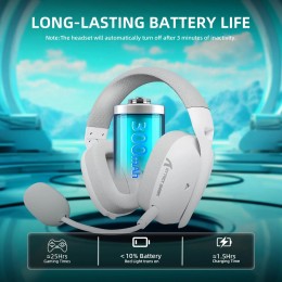 MAMBASNAKE×Attack Shark L80PRO Gaming Headset, Lightweight Over-Ear Gaming Headphones