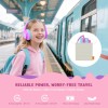 Kids ANC Wireless Over Ear Bluetooth Headphones Noise Cancelling Headphones & Hearing Protection for Travel/School Girls Gift 