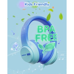 AWATRUE HK07 Kids Wired Headphones Stereo Sound Earphone with Mic Music Study Headset Limited Volume 74dB/85dB for Children 