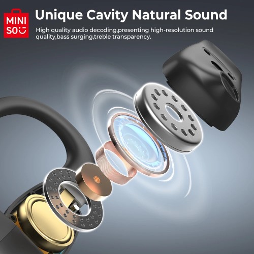 MINISO M98 True Wireless Open Ear Earbuds Bluetooth 5.4ears,13mm Dynamic Driver OWS ears heads Gaming Headset Super Long Endur 
