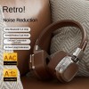 2024 New CR-8 Classic Over Ear Headsets Studio Dj Stereo Bluetooth5.3 Wireless Retro Headphones Touch Control Type C Earphones 
