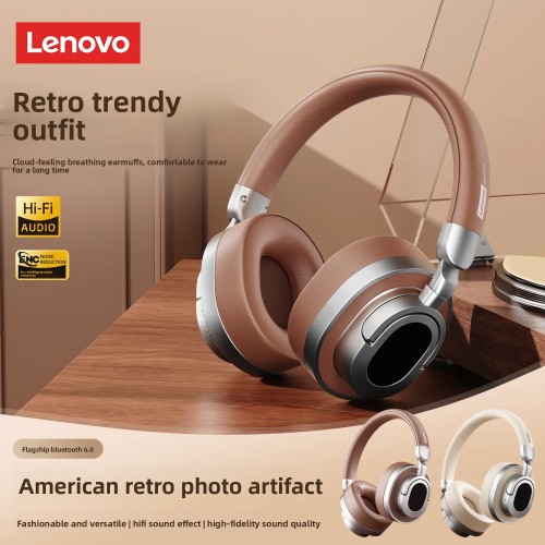 100% Original Lenovo LE602 Head Mounted Wireless Earphones Over-ear 6.0 Bluetooth Headphone HIFI Stereo Music Game Sport Earbuds 