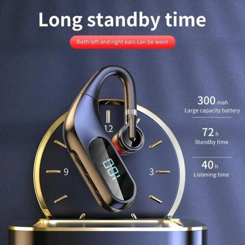 Bluetooth Headphones with Real-time Digital Display HD Sound Quality Durable Endurance with Painless Sports Headphones 