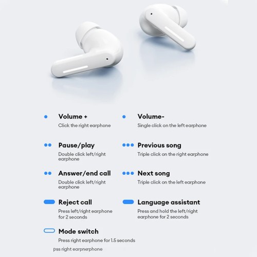 New Lenovo LE209 Wireless Bluetooth Earphone ANC Noise Reduction HiFi Music Bluetooth Headphone 30H Battery Life Gaming Headset 