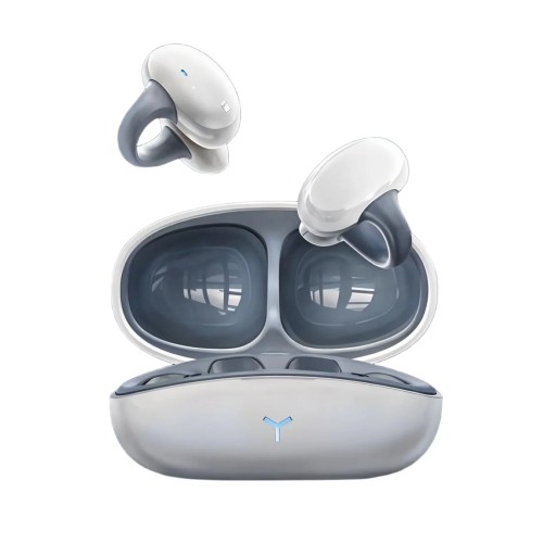 Clip-On Earbuds Open Ear Headphones Wireless Bluetooth Ear Buds -in Microphone, Lightweight Comfort, Stable Fit Earphones for Ru 