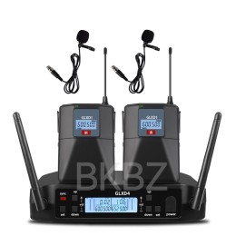 G58 600-699MHz Headset Profressional Wireless Microphone System Automatic Scan 2 Channels Bodypack Transmitter Stage Performance 