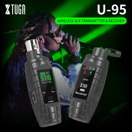 XTUGA Mini Wireless Microphones Professional Converter XLR Rechargeable Transmitter Receiver For Dynamic Condenser Microphone 