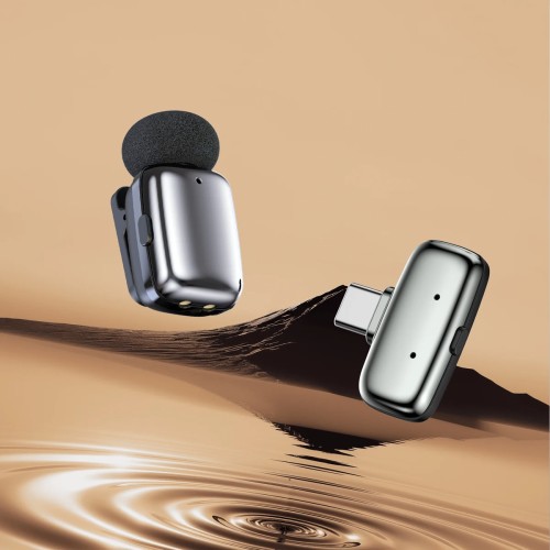 Wireless Lavalier Microphone With Charging case Lapel Microphones Set  Video Recording Mini Mic For Phone Android Live Broadcast 
