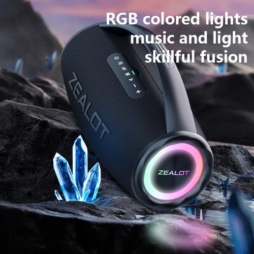 ZEALOT S97 80W Wireless speaker, Outdoor Portable Subwoofer Speaker, Hifi Sound quality,Dual Pairing, Fast Charging,16000mAh. 