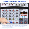 BOMGE 6 Channel 16 DSP Echo DJ Audio Sound Mixer Interface Mixing Console Karaoke With MP3 USB Bluetooth Stereo record 48V 